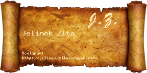 Jelinek Zita névjegykártya
